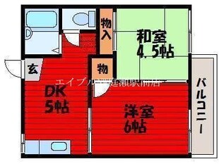 コーポ則武Ｂ棟の物件間取画像